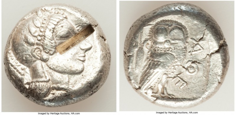 ATTICA. Athens. Ca. 479/8-475 BC. AR tetradrachm (22mm, 17.05 gm, 7h). XF, test ...