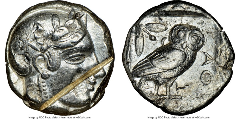 ATTICA. Athens. Ca. 455-440 BC. AR tetradrachm (23mm, 17.18 gm, 1h). NGC Choice ...