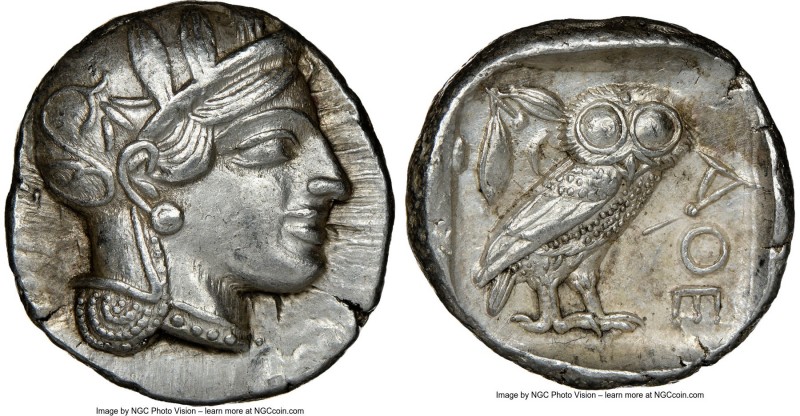 ATTICA. Athens. Ca. 440-404 BC. AR tetradrachm (25mm, 17.21 gm, 3h). NGC Choice ...