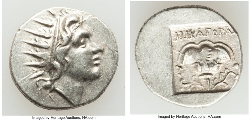 CARIAN ISLANDS. Rhodes. Ca. 88-84 BC. AR drachm (15mm, 2.10 gm, 11h). Choice XF....