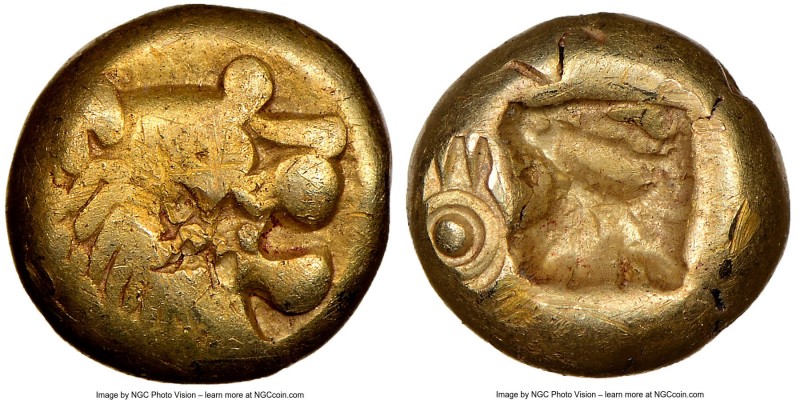 LYDIAN KINGDOM. Alyattes or Croesus (ca. 610-546 BC). EL 1/12 stater or hemihect...