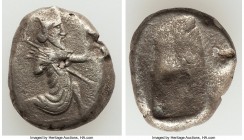 ACHAEMENID PERSIA. Xerxes II-Artaxerxes II (5th-4th centuries BC). AR siglos (17mm, 5.12 gm). Choice VF. Sardes, ca. 420-375 BC. Persian king or hero,...
