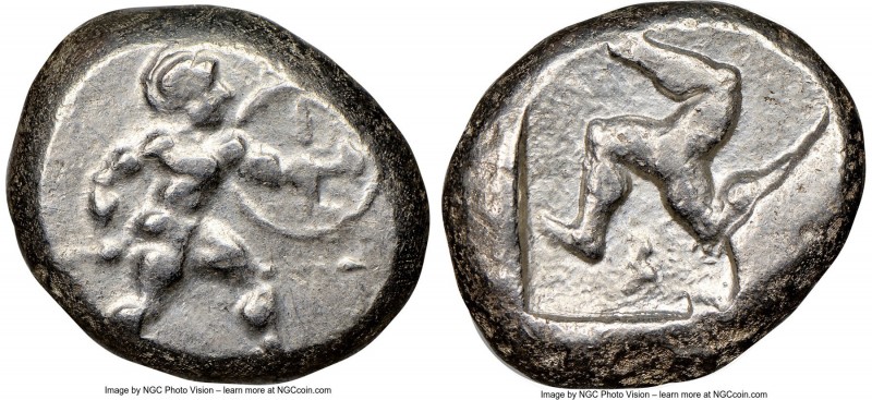 PAMPHYLIA. Aspendus. Ca. mid-5th century BC. AR stater (21mm, 1h). NGC Choice VF...