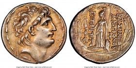 SELEUCID KINGDOM. Antiochus VII Euergetes (Sidetes) (138-129 BC). AR tetradrachm (31mm, 12h). NGC Choice XF. Posthumous issue of Cappadocia. Diademed ...