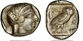 NEAR EAST or EGYPT. Ca. 5th-4th centuries BC. AR tetradrachm (25mm, 15.51 gm, 3h). NGC Choice AU 4/5 -3/5. Head of Athena right, wearing crested Attic...