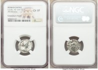 Lucilla (AD 164-182/3). AR denarius (19mm, 12h). NGC Choice VF. Rome. LVCILLAE AVG ANTONINI AVG F, draped bust of Lucilla right, seen from front / DIA...