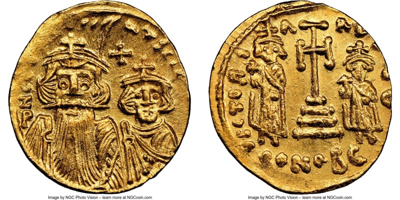 Constans II Pogonatus (AD 641-668), with Constantine IV, Heraclius and Tiberius....