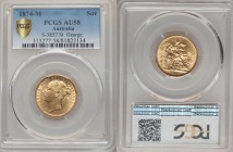 Victoria gold "St. George" Sovereign 1874-M AU58 PCGS, Melbourne mint, KM7, S-3857. 

HID09801242017

© 2020 Heritage Auctions | All Rights Reserv...
