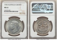 George VI Crown 1938-(m) MS61 NGC, Melbourne mint, KM34. Rarest date of two year type. Dealer tag included. 

HID09801242017

© 2020 Heritage Auct...