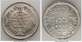 Pedro II 640 Reis 1702-P Good VF (Cleaned), Pernambuco mint, KM90.2. Rarest date of three year type. 35mm. 18.91gm. 

HID09801242017

© 2020 Herit...