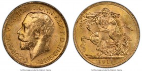 George V gold Sovereign 1911-C MS63 PCGS, Ottawa mint, KM20. AGW 0.2355 oz. 

HID09801242017

© 2020 Heritage Auctions | All Rights Reserved