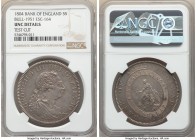 George III Bank Dollar of 5 Shillings 1804 UNC Details (Test Cut) NGC, KM-Tn1, ESC-164, Bull-1925. Test cut mentioned in details is very minute and vi...