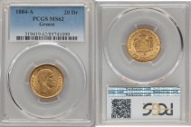 George I gold 20 Drachmai 1884-A MS62 PCGS, Paris mint, KM56. AGW 0.1867 oz. 

HID09801242017

© 2020 Heritage Auctions | All Rights Reserved