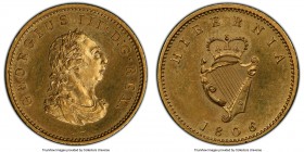 George III gilt Proof Farthing 1806 PR63 PCGS, KM146.1a, S-6622. Engrailed Edge variety. 

HID09801242017

© 2020 Heritage Auctions | All Rights R...