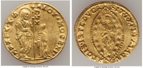 Venice. Alvise Mocenigo III gold Zecchino ND (1722-1732) XF, KM517. 21.4mm. 3.47gm. ALOY * MOCENI • | S | • M | • V | E | N | E | T • St. Mark standin...
