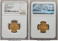 Venice. Ludovico Manin gold Zecchino ND (1789-1797) UNC Details (Bent) NGC, KM755, Fr-1445. LVDOV • MANIN • | S | • M | • V | E | N | E | T St. Mark o...