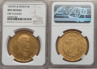 Ferdinand VII gold 8 Escudos 1820 Mo-JJ UNC Details (Obverse Cleaned) NGC, Mexico City mint, KM161. AGW 0.7615 Oz. 

HID09801242017

© 2020 Herita...