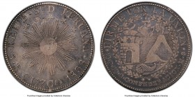 South Peru. Republic 8 Reales 1838 CUZCO-MS VF30 PCGS, Cuzco mint, KM170.4. Ever popular Sunface with castle, volcano reverse. 

HID09801242017

©...