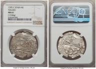 Philip II Cob 4 Reales 1595 To-C MS61 NGC, Toledo mint, Cay-3870. 34mm. 13.84gm. 

HID09801242017

© 2020 Heritage Auctions | All Rights Reserved