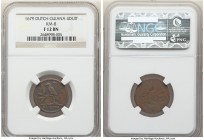 Dutch Guiana 4 Duit 1679 F12 NGC, KM8. Parrot on branch with four leaves. 

HID09801242017

© 2020 Heritage Auctions | All Rights Reserved
