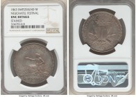 Confederation "Neuchatel Shooting Festival" 5 Francs 1863 UNC Details (Stained) NGC, KM-XS7, Richter-944a. Mintage: 6,000. Dealer tag included. 

HI...