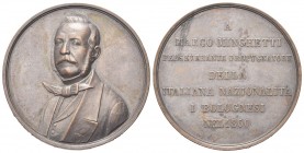 BOLOGNA
Marco Minghetti (politico), 1818-1886.. Medaglia 1860.
Æ gr. 24,55 mm 44
Dr. Busto, di scorcio, verso s., con giacca, camicia e papillon.
...
