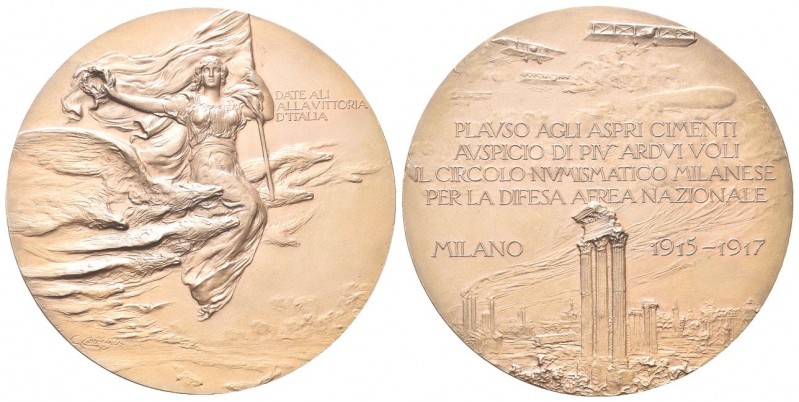 MILANO
Circolo Numismatico Milanese.. Medaglia 1917 Mostra Italiana di Aereonau...