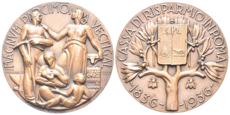 ROMA
Durante Vittorio Emanuele III, 1900-1943.. Medaglia 1936 opus P. Morbiducc...