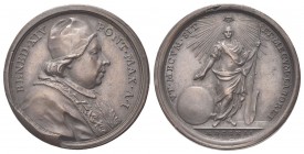 ROMA
Benedetto XIV (Prospero Lorenzo Lambertini), 1740-1758.. Medaglia 1741 a. I.
Æ gr. 20,27 mm 32,5
Dr. BENED XIV - PONT MAX A I. Busto a d. con ...