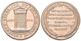 ROMA
Benedetto XIV (Prospero Lorenzo Lambertini), 1740-1758.. Medaglia 1750 opus anonimo.
Æ gr. 31,75 mm 45
Dr. SEDENTE BENEDICTO XIV PONT MAX ANNO...