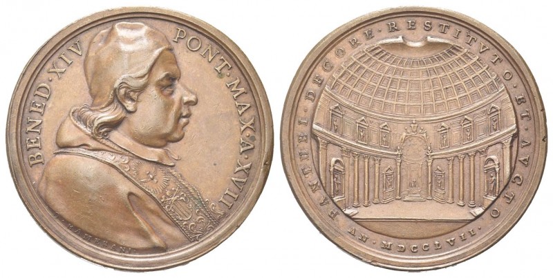 ROMA
Benedetto XIV (Prospero Lorenzo Lambertini), 1740-1758.. Medaglia 1757 a. ...