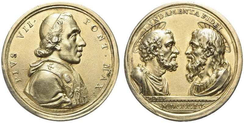ROMA
Pio VII (Barnaba Chiaramonti), 1800-1823.. Medaglia 1804 opus T. Mercandet...