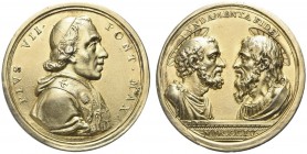 ROMA
Pio VII (Barnaba Chiaramonti), 1800-1823.. Medaglia 1804 opus T. Mercandetti. 
Ag dorato gr. 26,18 mm 38,5
Dr. PIVS VII - PONT MAX. Busto del ...