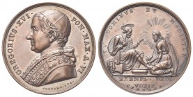 ROMA
Gregorio XVI (Bartolomeo Alberto Cappellari), 1831-1846.. Medaglia 1836 a. VI opus G. Cerbara.
Æ gr. 16,66 mm 32,6
Dr. GREGORIVS XVI - PON MAX...