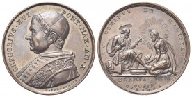 ROMA
Gregorio XVI (Bartolomeo Alberto Cappellari), 1831-1846.. Medaglia 1840 a. X opus G. Cerbara.
Æ gr. 14,43 mm 32,4
Dr. GREGORIVS XVI - PONT MAX...