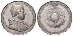 ROMA
Gregorio XVI (Bartolomeo Alberto Cappellari), 1831-1846.. Medaglia 1840 a. X opus G. Girometti.
Æ gr. 63,56 mm 51,6
Dr. GREGORIVS XVI - PONT M...