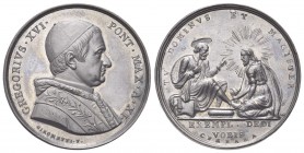 ROMA
Gregorio XVI (Bartolomeo Alberto Cappellari), 1831-1846.. Medaglia 1841 a. XI opus G. Girometti e G. Cerbara.
Æ gr. 15,12 mm 32,4
Dr. GREGORIV...