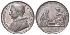 ROMA
Gregorio XVI (Bartolomeo Alberto Cappellari), 1831-1846.. Medaglia 1844 a. XIV opus G. Girometti e G. Cerbara.
Æ gr. 16,08 mm 32,4
Dr. GREGORI...