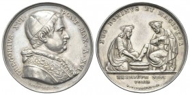 ROMA
Gregorio XVI (Bartolomeo Alberto Cappellari), 1831-1846.. Medaglia 1846 a. XVI opus G. Girometti e G. Cerbara.
Ag gr. 17,61 mm 32,4
Dr. GREGOR...