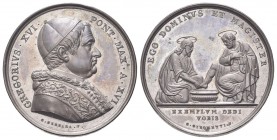 ROMA
Gregorio XVI (Bartolomeo Alberto Cappellari), 1831-1846.. Medaglia 1846 a. XVI opus G. Girometti e G. Cerbara.
Æ gr. 19,43 mm 32,4
Dr. GREGORI...