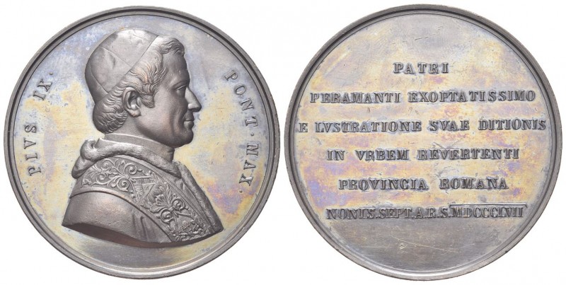 ROMA
Pio IX (Giovanni Maria Mastai Ferretti), 1846-1878.. Medaglia 1857 opus C....