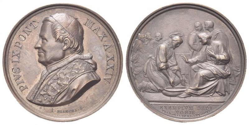 ROMA
Pio IX (Giovanni Maria Mastai Ferretti), 1846-1878.. Medaglia 1870 a. XXIV...