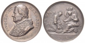 ROMA
Pio IX (Giovanni Maria Mastai Ferretti), 1846-1878.. Medaglia 1870 a. XXIV opus G. e F. Bianchi.
Ag gr. 14,58 mm 32,4
Dr. PIV IX PONT - MAX AN...