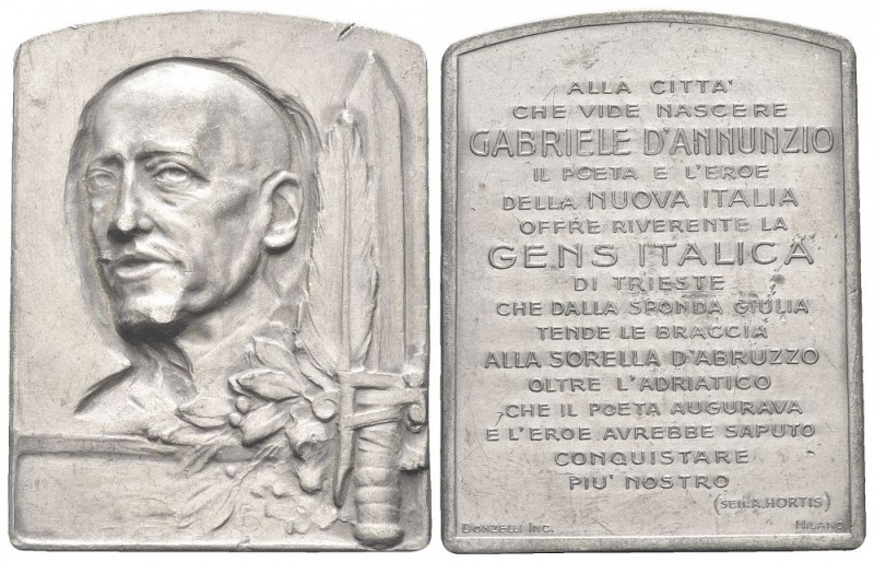 TRIESTE
Durante Vittorio Emanuele III, 1900-1943.. Placchetta 1922 opus A. Donz...