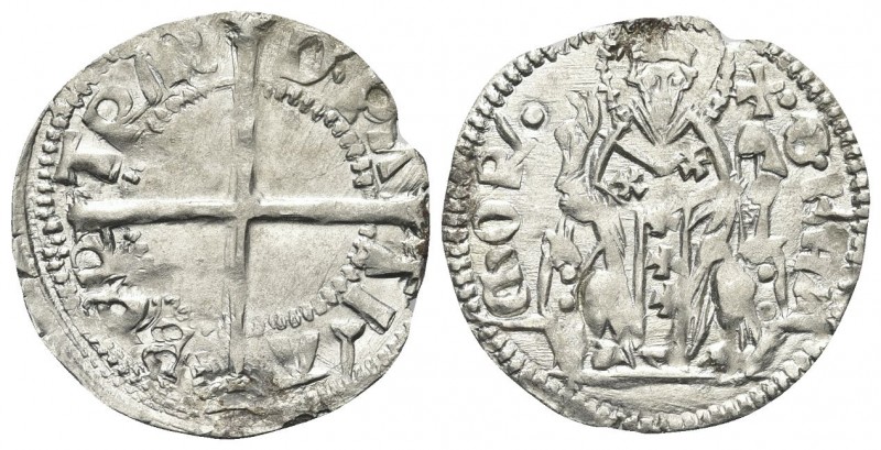 AQUILEIA
Bertrando, 1334-1350.. Denaro con Sant’Ermacora imberbe.
Ag gr. 0,95 ...