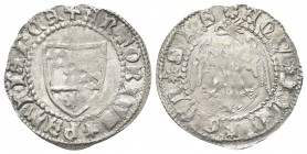 AQUILEIA
Antonio II Panciera di Portogruaro, 1402-1411. . Denaro.
Ag gr. 0,67
Dr. ANTONIVS (stella) PATRIARChA. Stemma del patriarca in scudo.
Rv....