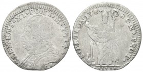 BOLOGNA
Clemente XI (Gian Francesco Albani), 1700-1721.. Muraiola da 4 Bolognini 1714.
Mi gr. 2,98
Dr. CLEMENS XI PONT M 1714. Busto a s., con cama...