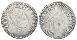 BOLOGNA
Clemente XII (Lorenzo Corsini), 1730-1740. . Muraiola da 2 Bolognini 1736.
Ag gr. 1,24
Dr. CLEMENS XII P M 1735. Busto a d., con camauro e ...