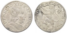 BOLOGNA
Benedetto XIV (Prospero Lorenzo Lambertini), 1740-1758.. Bianco 1749.
Ag gr. 3,18
Dr. BENEDIC XIV P M BONON. Busto a d. con camauro.
Rv. B...