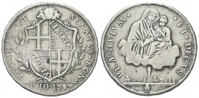 BOLOGNA
Governo Popolare, 1796-1797.. Scudo da 10 Paoli 1797.
Ag gr. 28,75
Dr. POPVLVS ET - SENATVS BONON. Stemma sormontato da testa leonina tra d...